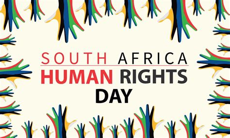 South Africa Human Rights Day March For Greeting Card Poster Banner Template