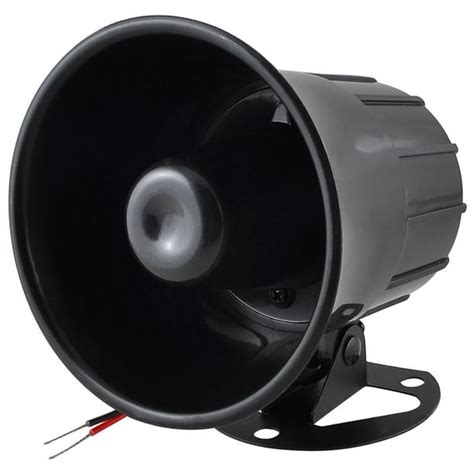 Unique Bargains Black Loud Universal Car Security Alarm Siren Horn Dc