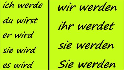 Werden Conjugation Song ♫ German Conjugation ♫ Das Lied Der Konjugation