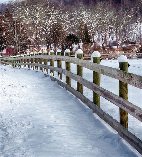 Country Fence In Winter Photograph By Eleanor Bortnick Fine Art America