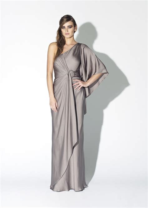amanda wakeley waterfall dress in gray lyst