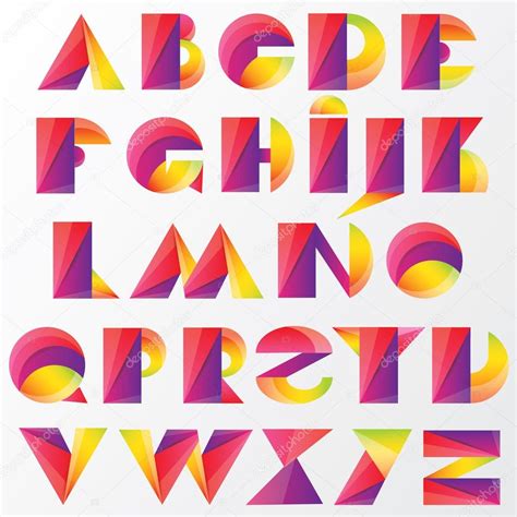 Abstract Bold Alphabet Letters Stock Vector Image By ©dianahlevnjak