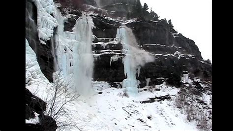 Avalanche At Bridal Veil Falls Provo Utah Stabilized Youtube