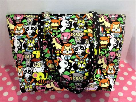 Check spelling or type a new query. Tote Bag with Pocket Cute Anime Fabric Handbag Handmade ...