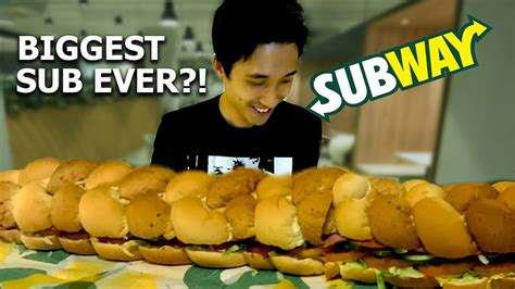 Biggest Subway Sandwich Challenge YouTube