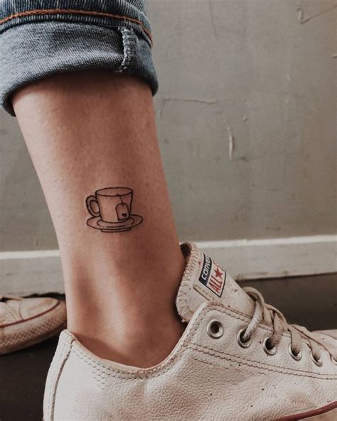 Minimalist Tea Cup Tattoo Colorsstartingwithf