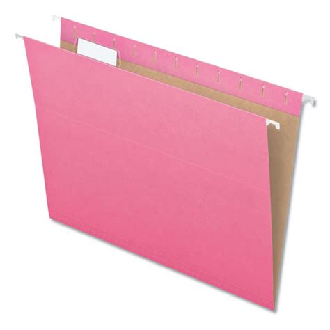 Colored Hanging Folders Letter Size 15 Cut Tabs Pink 25box