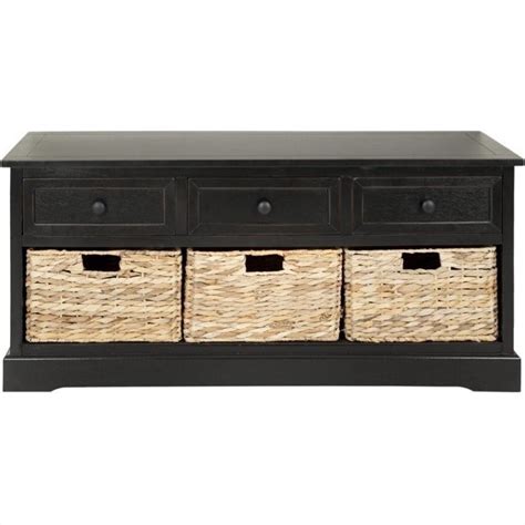 Black tripod legs perfectly balance a sculpted wooden top which is. Safavieh Bud 3 Drawer Storage Unit in Black - AMH5701B