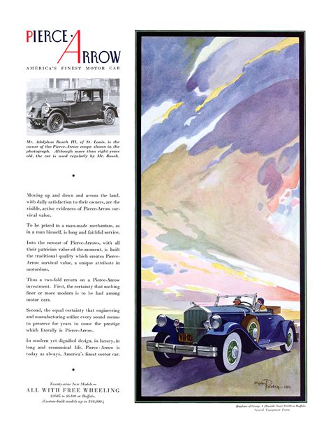 Pierce Arrow Advertising Campaign 1931 Blog