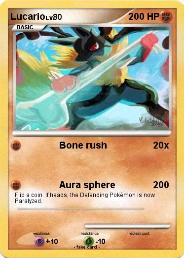 Pokémon Lucario 5488 5488 Bone Rush My Pokemon Card