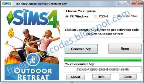 Sims 4 Outdoor Retreat Key Generator ~ Freegame1codes