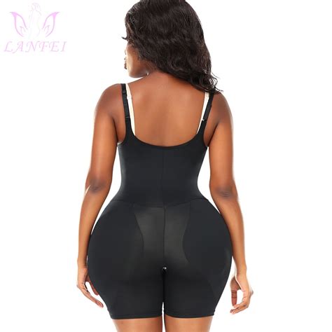 Lanfei Hip Shapewear Bodysuit Women Hip Enhancer Butt Lifter Bodysuit