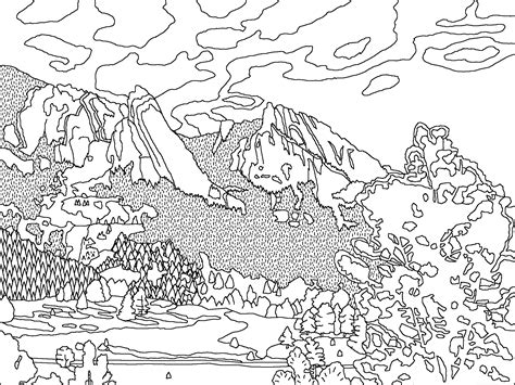The rocky mountains are heavily forested and experience extreme seasonal changes. Mountain Range Coloring Pages at GetDrawings | Free download