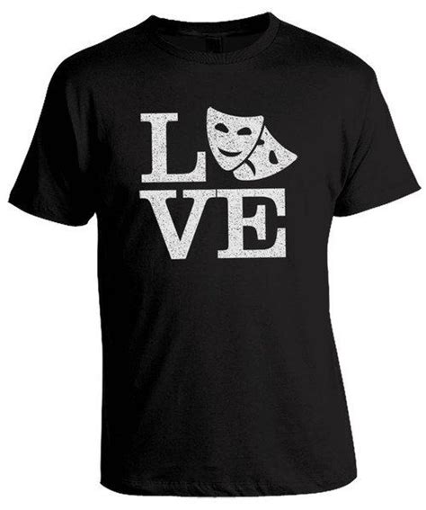 Love Theatre Shirt With Drama Masks Free Shipping Great T For Musical Theatre Fan Or Actor