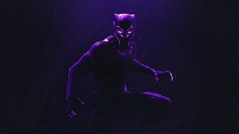 Download 1920x1080 Wallpaper Black Panther Dark Glowing