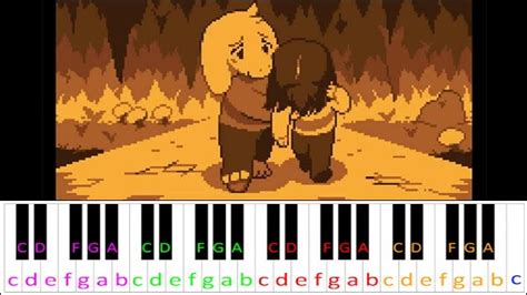 His Theme Undertale Hard Version ~ Piano Letter Notes