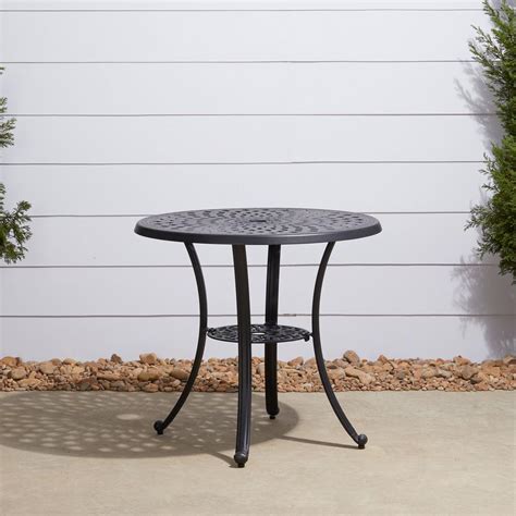 Vifah Paracelsus Round Aluminum Outdoor Coffee Table V1809 The Home Depot
