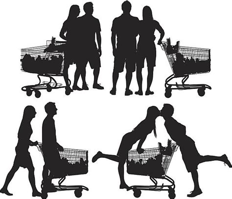 Woman Pushing Shopping Cart Illustrations Royalty Free Vector Graphics And Clip Art Istock