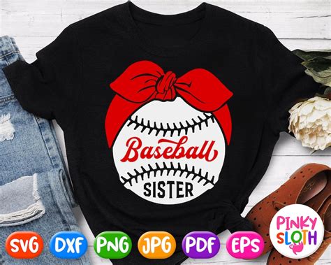Baseball Sister Svg Baseball Sister Shirt Svg Cut File Etsy