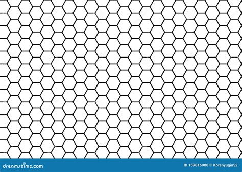Honeycomb Monochrome Honey Seamless Pattern Vector Eps Hexagons Of