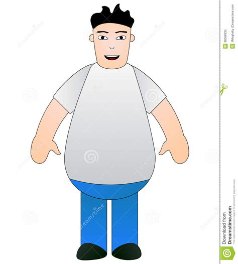 Fat Boy Stock Vector Illustration Of Male Jeans Teen 38368935