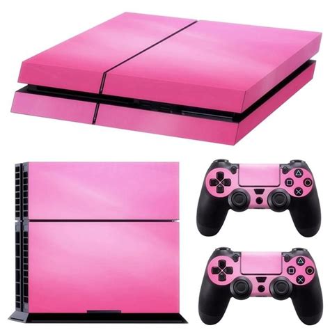 Pink Vinyl Decal Skin Sticker Cover For Ps4 Playstation 4 Console And 2
