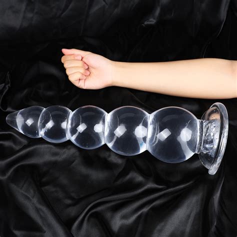 38cm14 96clear Huge Long Knotted Dildo Giant Monster Dildos Sex Toy