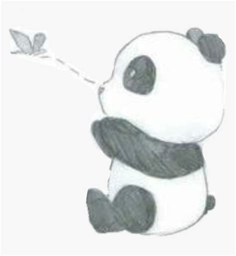 Cute Panda Tumblr Pintrest Easy Cute Panda Drawing Hd Png Download