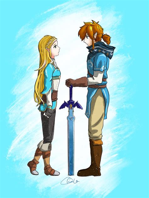 Zelda And Link Breath Of The Wild Fanart By Chaesu On Deviantart