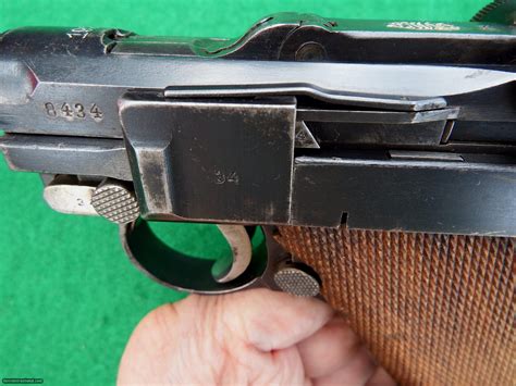 Dwm German Police Luger With Sear Safety And Rare Unit Marking For