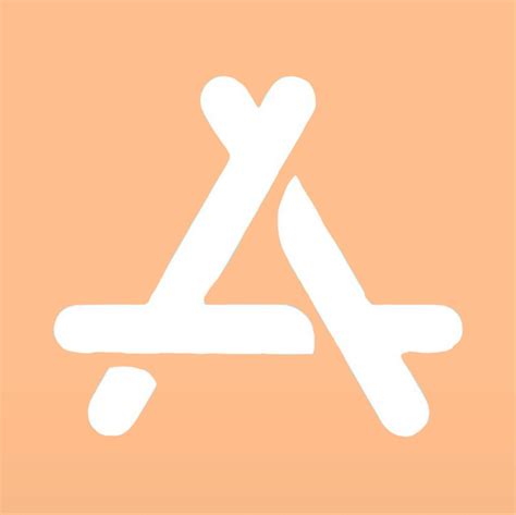 Aesthetic App Logos Orange Pastel