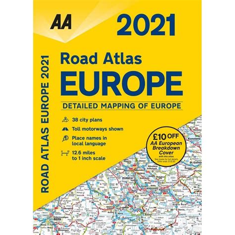 Aa Road Atlas Europe 2021 A4 Spiralbound