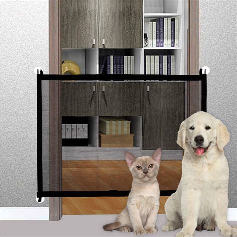 Liumy Pet Gate，indoor Outdoor Retractable Dog Gate With