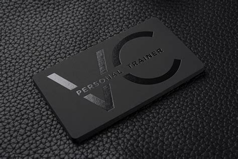 Free Impressive Hard Suede Personal Trainer Business Card Template Vc