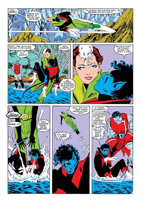 uncanny x men 1963 192 kurt teases rogue to the point of confrontation and she has to save