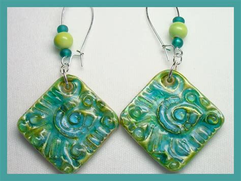 Beadazzle Me Polymer Jewelry Polymer Clay Baroque Earrings