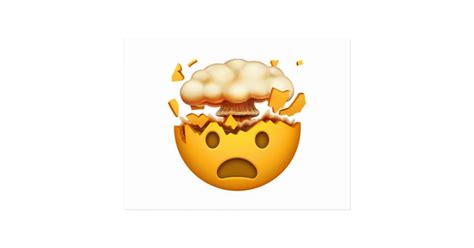 Shocked Face With Exploding Head Emoji Postcard