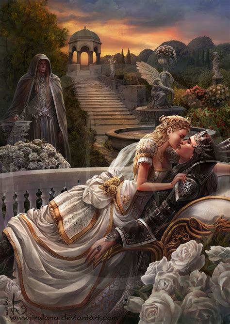 the kiss by irulana beautiful fantasy art fantasy art couples romance art