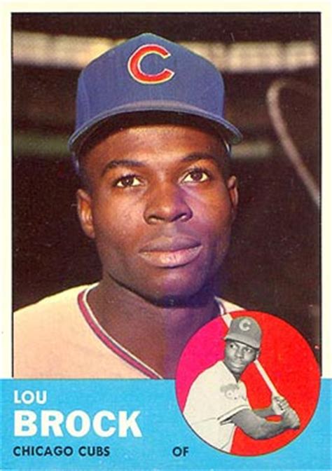 These cards starred in their debut seasons. 1963 Topps Lou Brock #472 Baseball Card Value Price Guide
