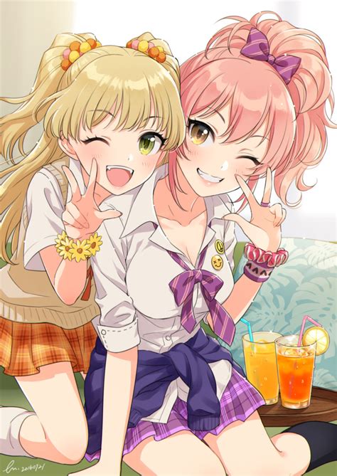 Jougasaki Mika And Jougasaki Rika Idolmaster And 1 More Drawn By