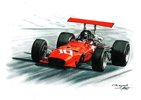 1968 Ferrari 312 F1 Painting By Artem Oleynik
