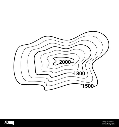 Topographic Map Contour Vector Mountain Geographic Relief Background