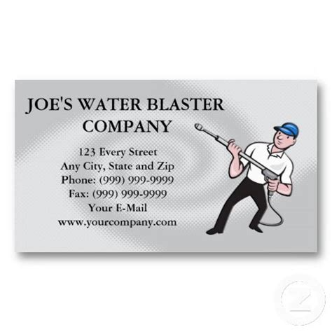 Maybe you would like to learn more about one of these? Power Washing Pressure Water Blaster Worker Business Card ...