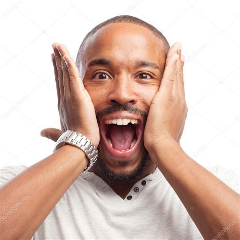 Young Cool Black Man Surprised Stock Photo By ©kues 62167345