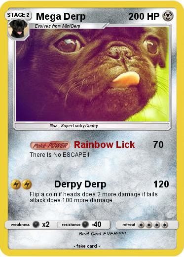 Pokémon Mega Derp 36 36 Rainbow Lick My Pokemon Card