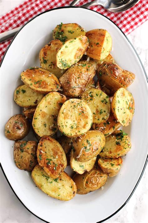 Roasted New Potatoes With Parmesan And Fresh Herbs Green Valley