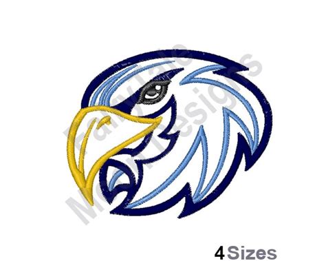 Eagle Head Machine Embroidery Design Eagle Outline Etsy