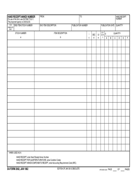 Fillable Online Da Form 2062 Fill Out And Sign Online Fax Email Print