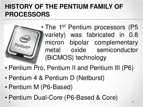 Microprocessor Intel Pentium Series