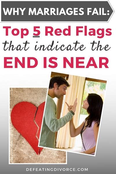 why marriages fail top 5 red flags that indicate the end is near
